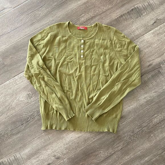 Anne Klein Green Sweater - Picture 1 of 4